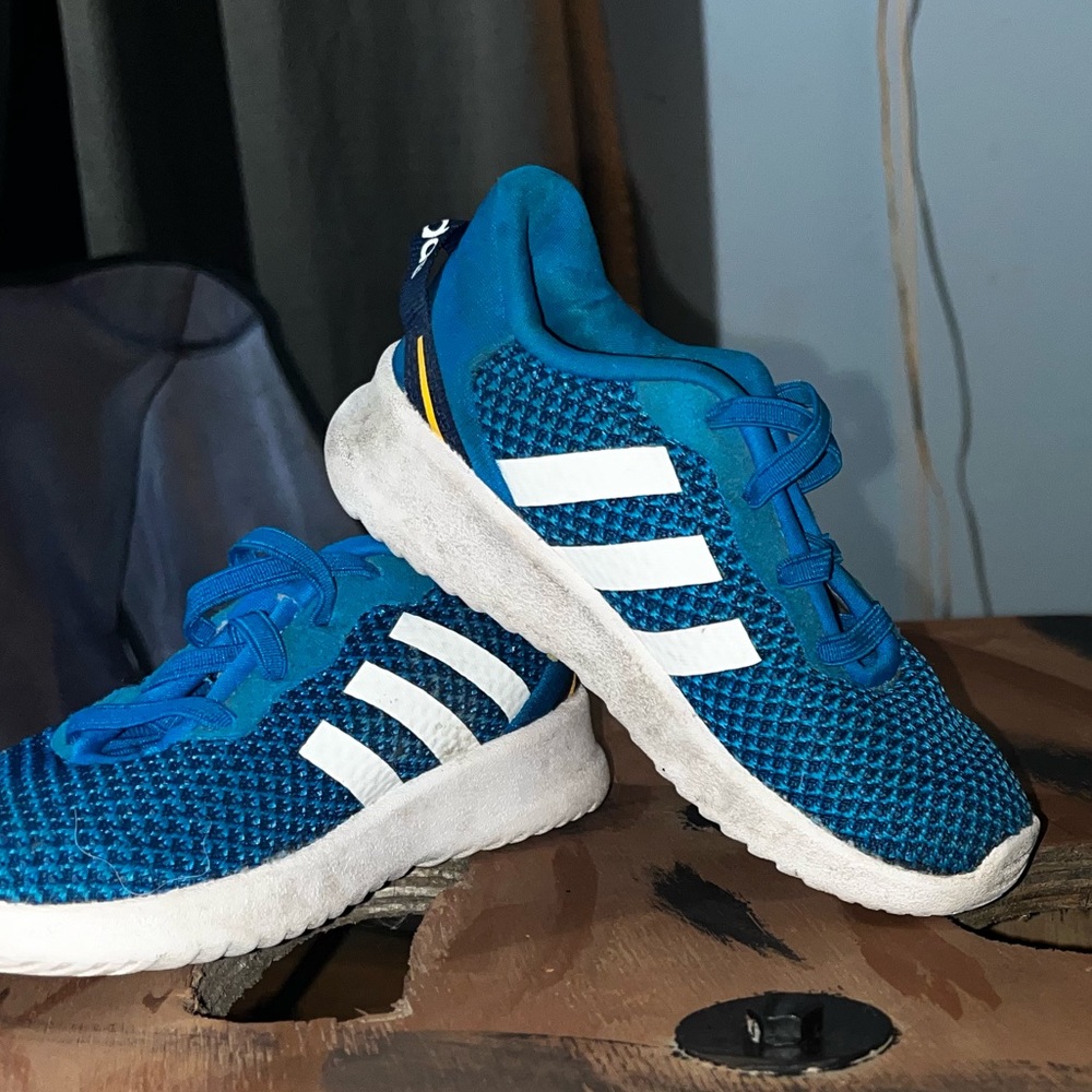 Adidas Kids Teal and White Sneakers